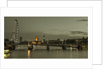 London, River Thames, London Eye, Waterloo Brigde and Houses of Parliment at night by Assaf Frank